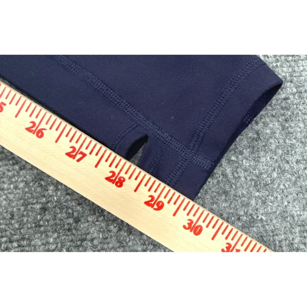 Alo Yoga Womens Medium Navy Blue Mesh Panel Keyhole Ankle Leggings